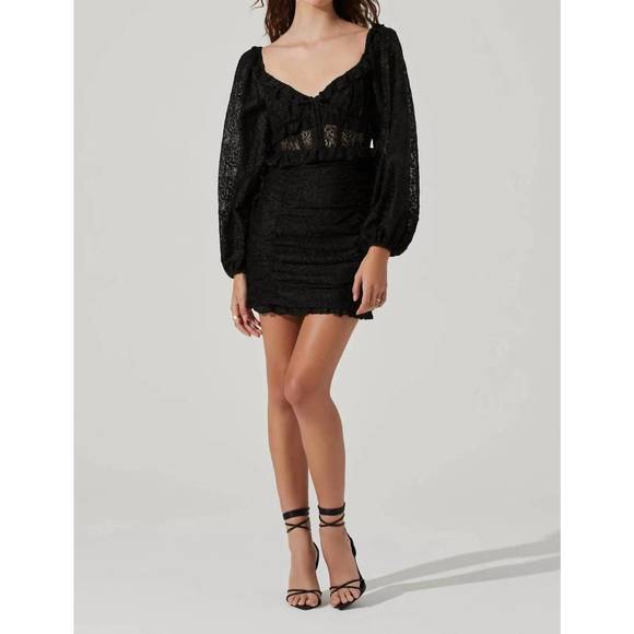 NEW ASTR chrisley mini dress in black - Picture 1 of 6